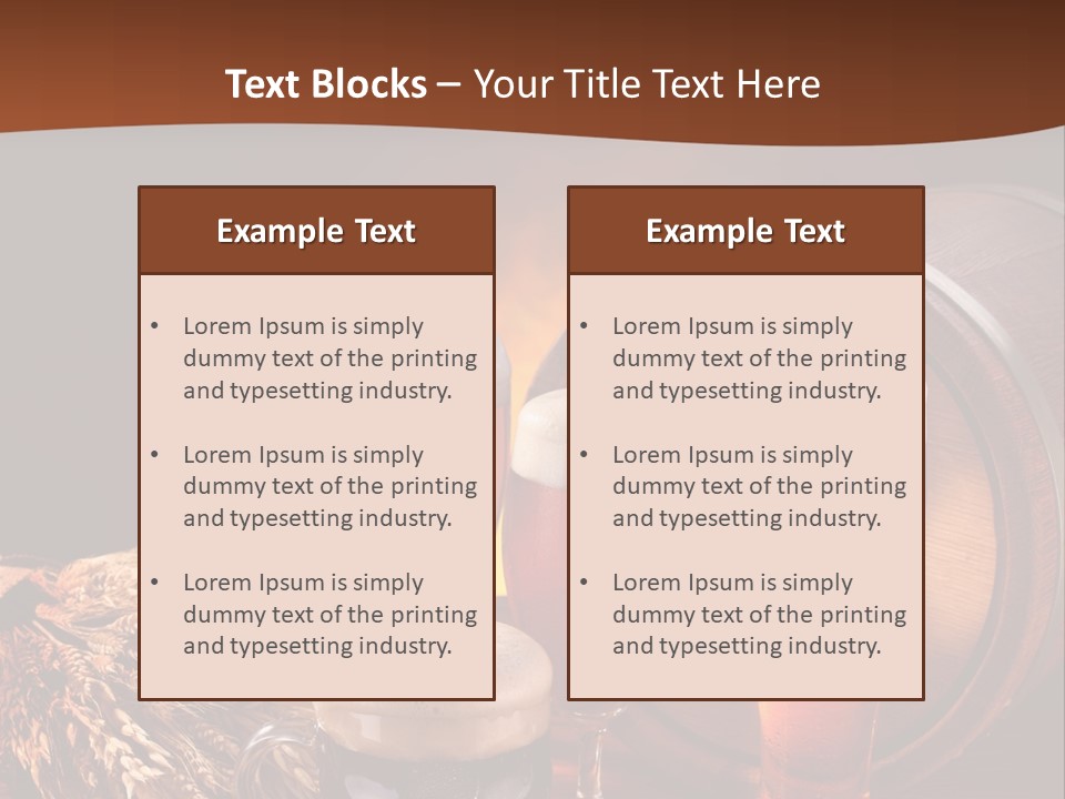 Hops Beer Barrel PowerPoint Template