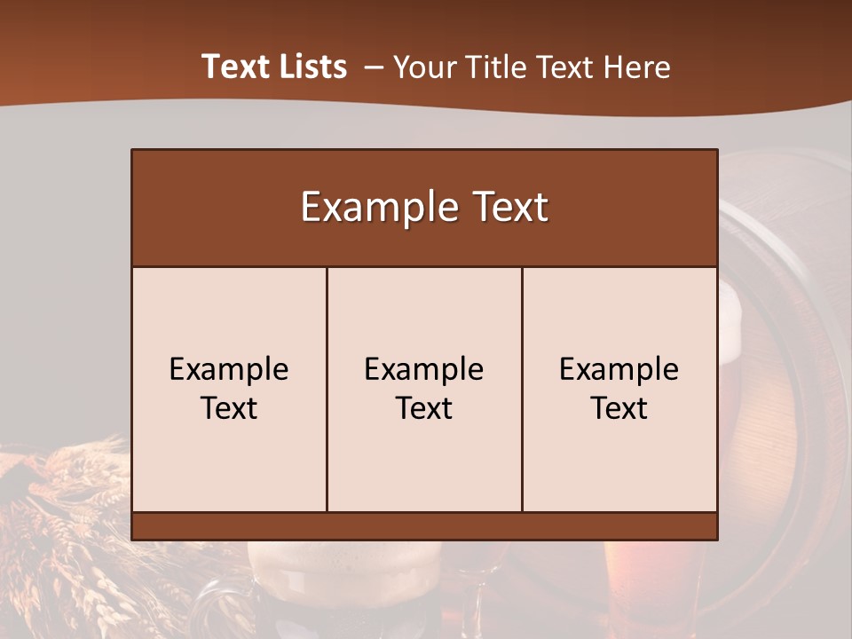 Hops Beer Barrel PowerPoint Template