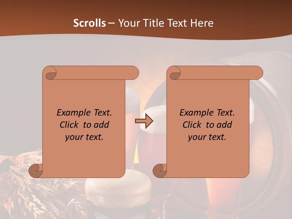 Hops Beer Barrel PowerPoint Template