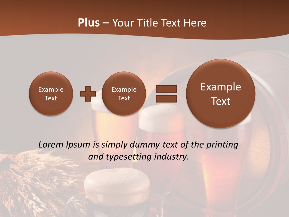 Hops Beer Barrel PowerPoint Template