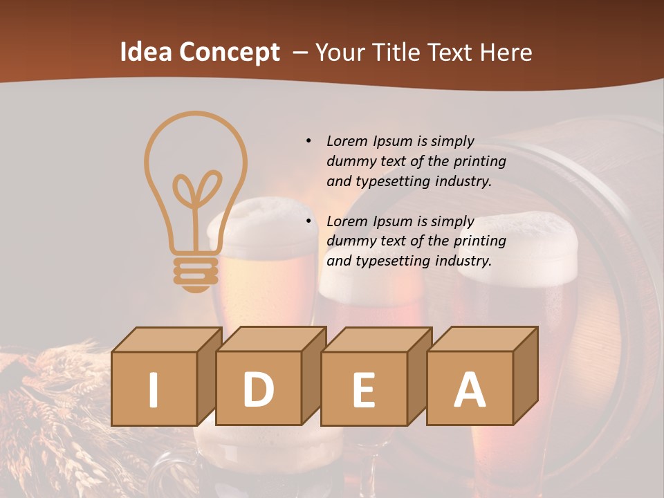 Hops Beer Barrel PowerPoint Template