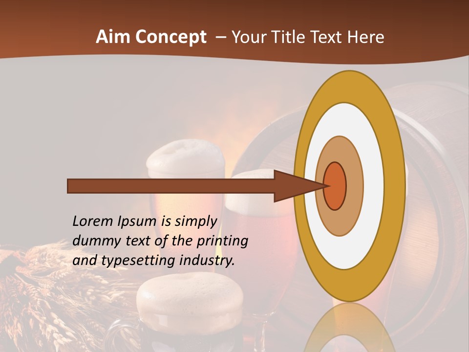 Hops Beer Barrel PowerPoint Template