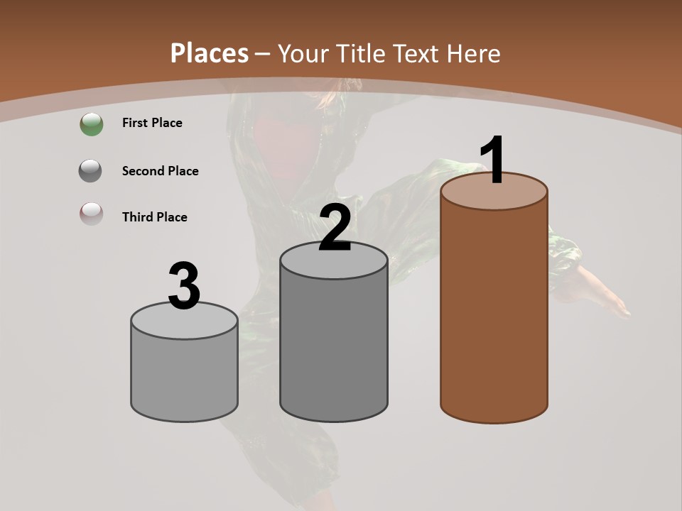 Gymnastic Teenager Jump PowerPoint Template