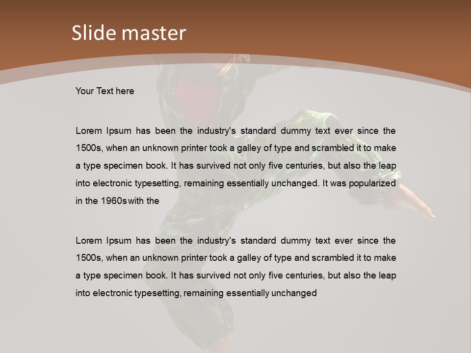 Gymnastic Teenager Jump PowerPoint Template