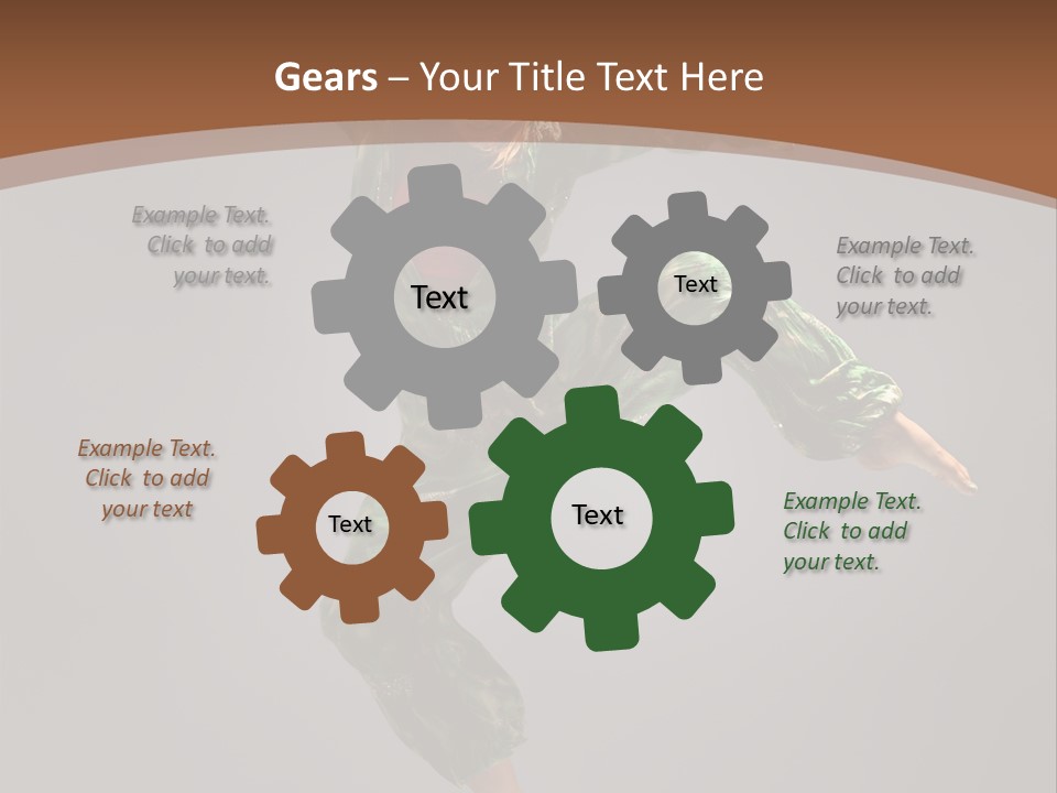 Gymnastic Teenager Jump PowerPoint Template