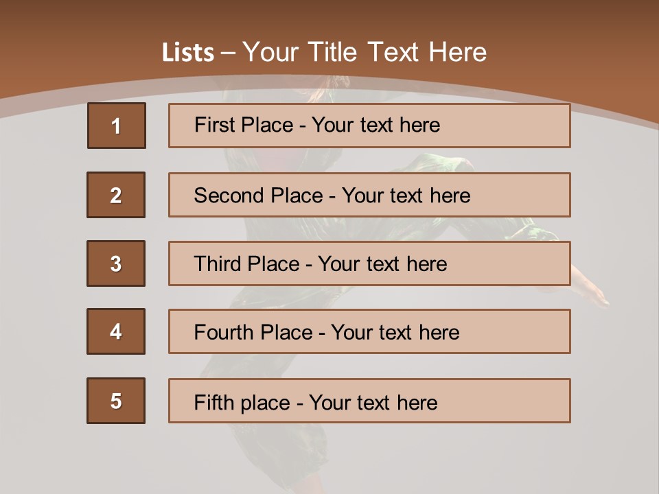 Gymnastic Teenager Jump PowerPoint Template