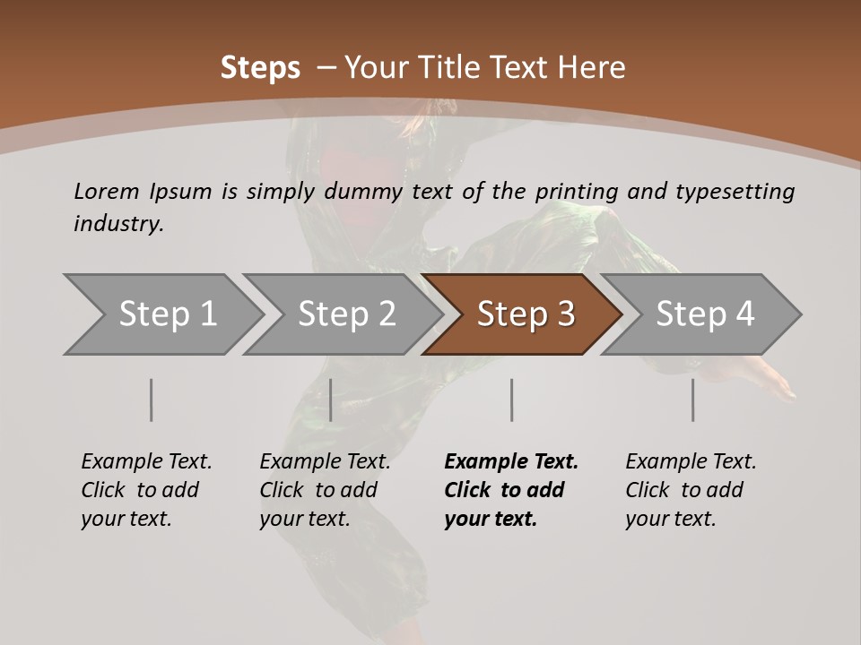 Gymnastic Teenager Jump PowerPoint Template