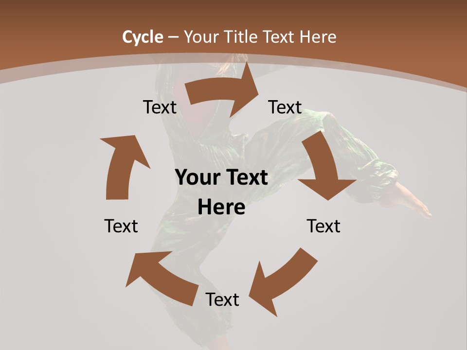 Gymnastic Teenager Jump PowerPoint Template