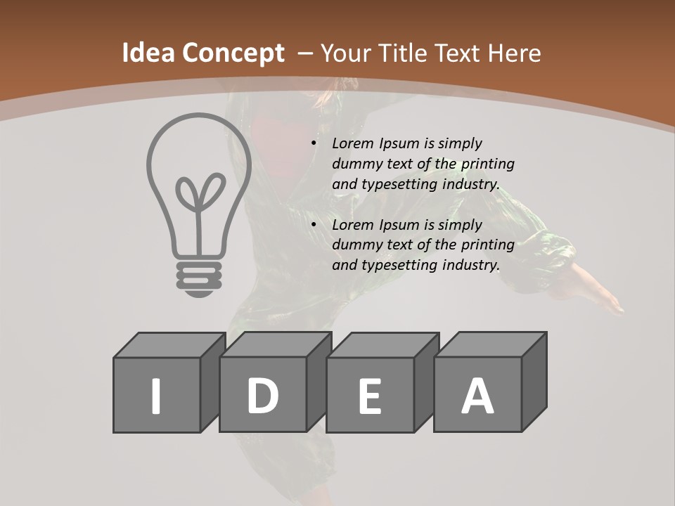 Gymnastic Teenager Jump PowerPoint Template