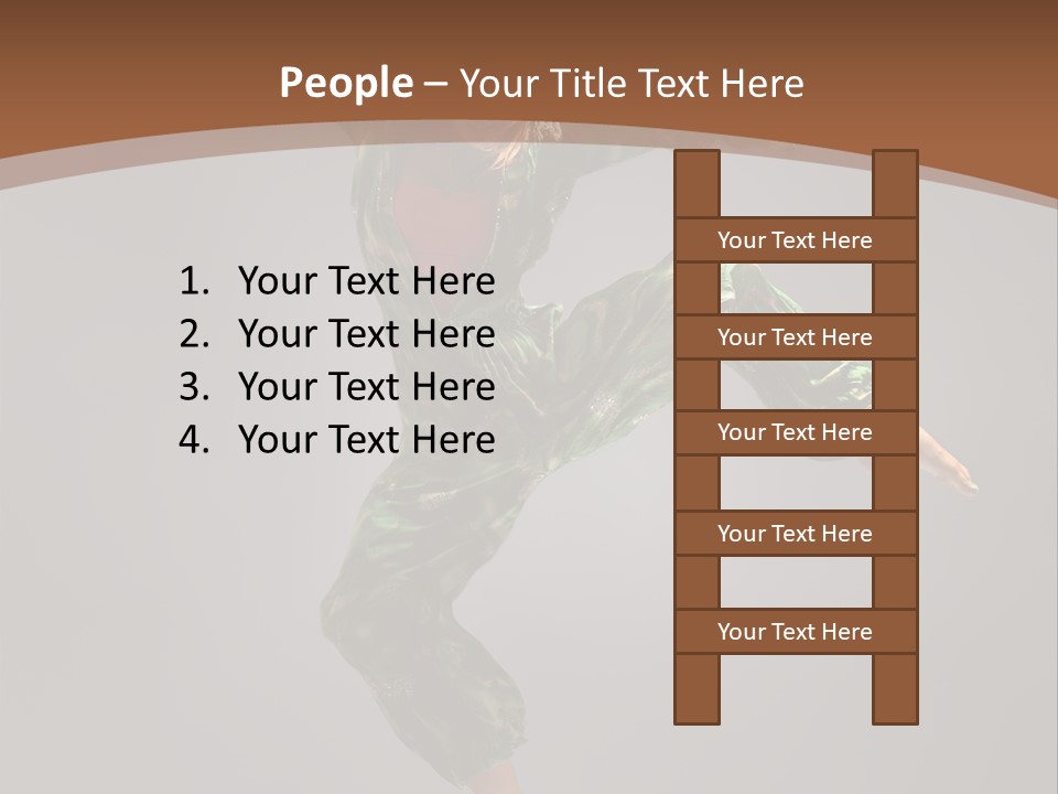 Gymnastic Teenager Jump PowerPoint Template