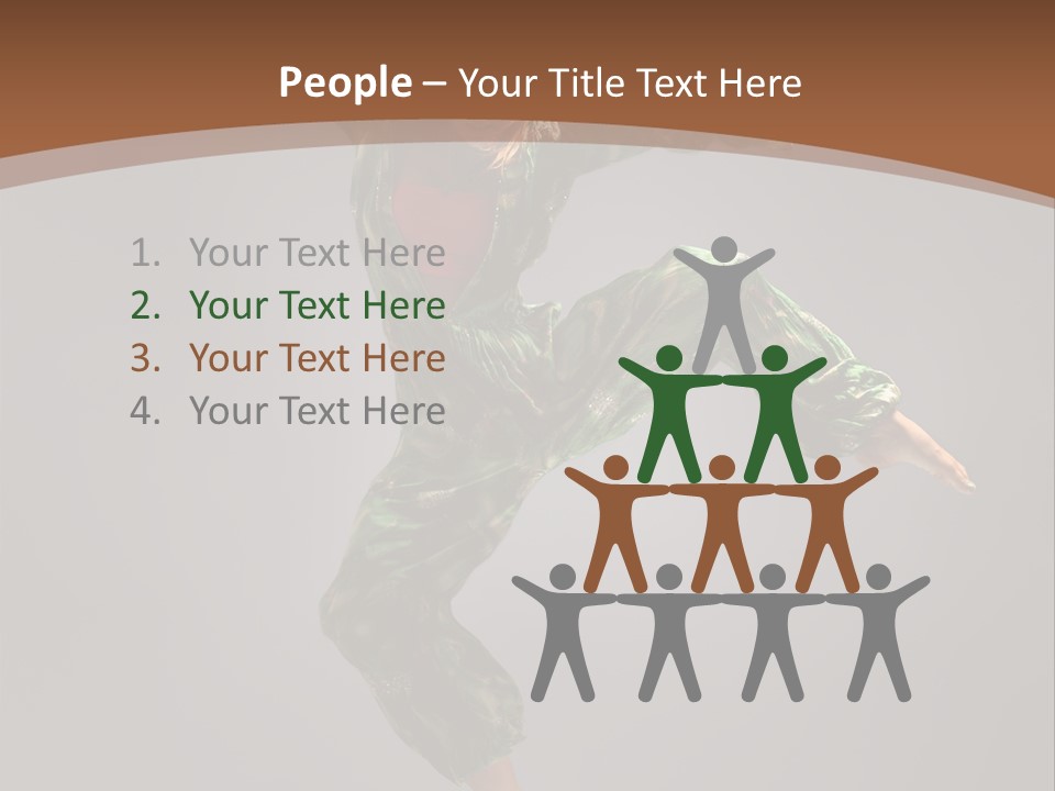 Gymnastic Teenager Jump PowerPoint Template