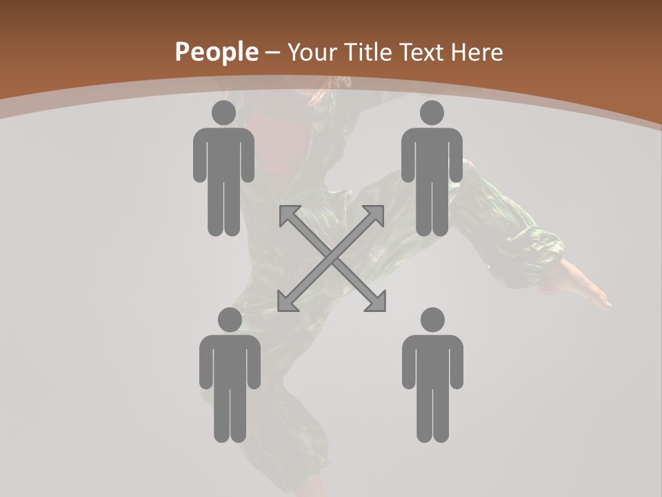 Gymnastic Teenager Jump PowerPoint Template