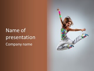 Elegance Stretching Young PowerPoint Template