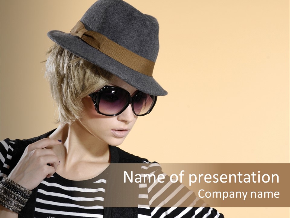 Head Studio Brown PowerPoint Template