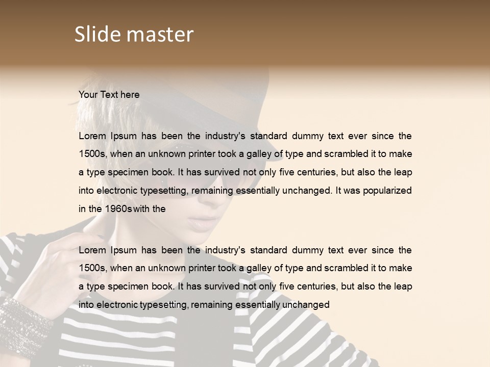 Head Studio Brown PowerPoint Template