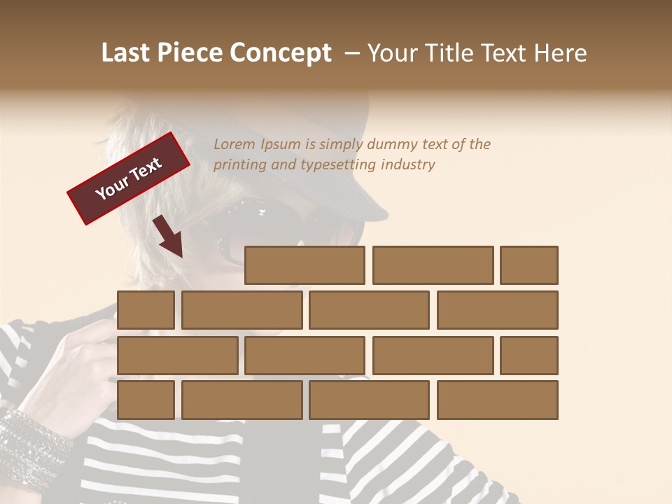 Head Studio Brown PowerPoint Template