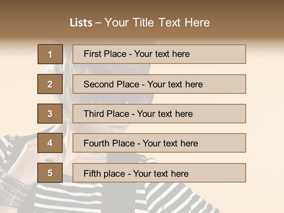 Head Studio Brown PowerPoint Template