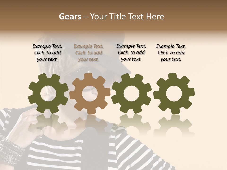 Head Studio Brown PowerPoint Template