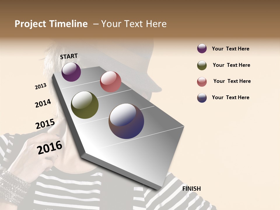 Head Studio Brown PowerPoint Template