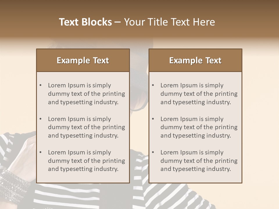 Head Studio Brown PowerPoint Template