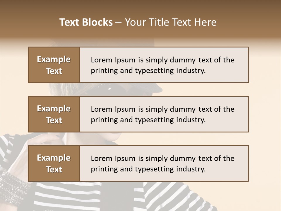Head Studio Brown PowerPoint Template