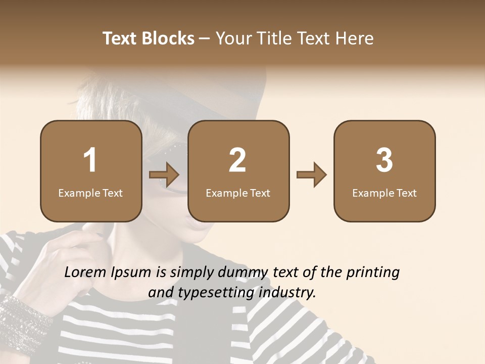 Head Studio Brown PowerPoint Template