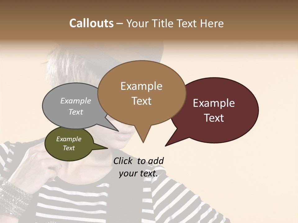 Head Studio Brown PowerPoint Template