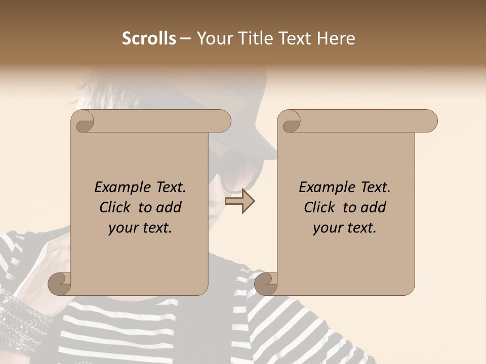 Head Studio Brown PowerPoint Template