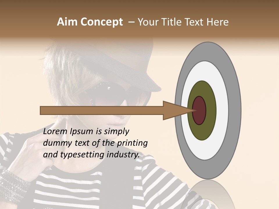 Head Studio Brown PowerPoint Template