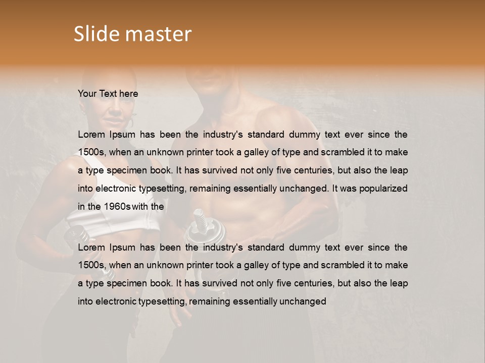 Fitness Male Couple PowerPoint Template