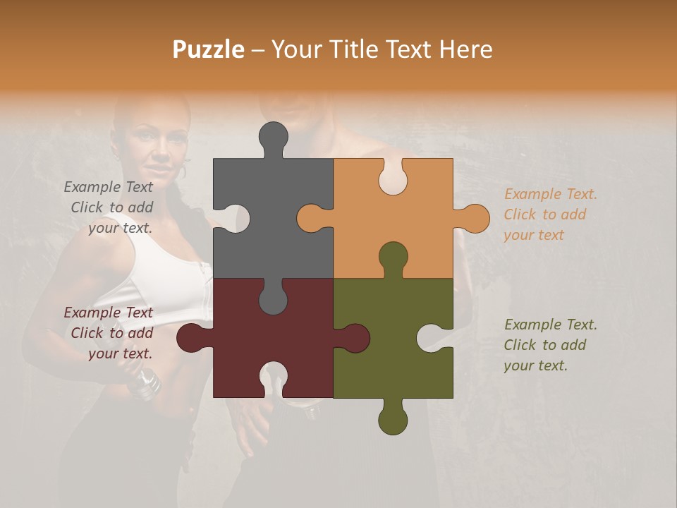 Fitness Male Couple PowerPoint Template