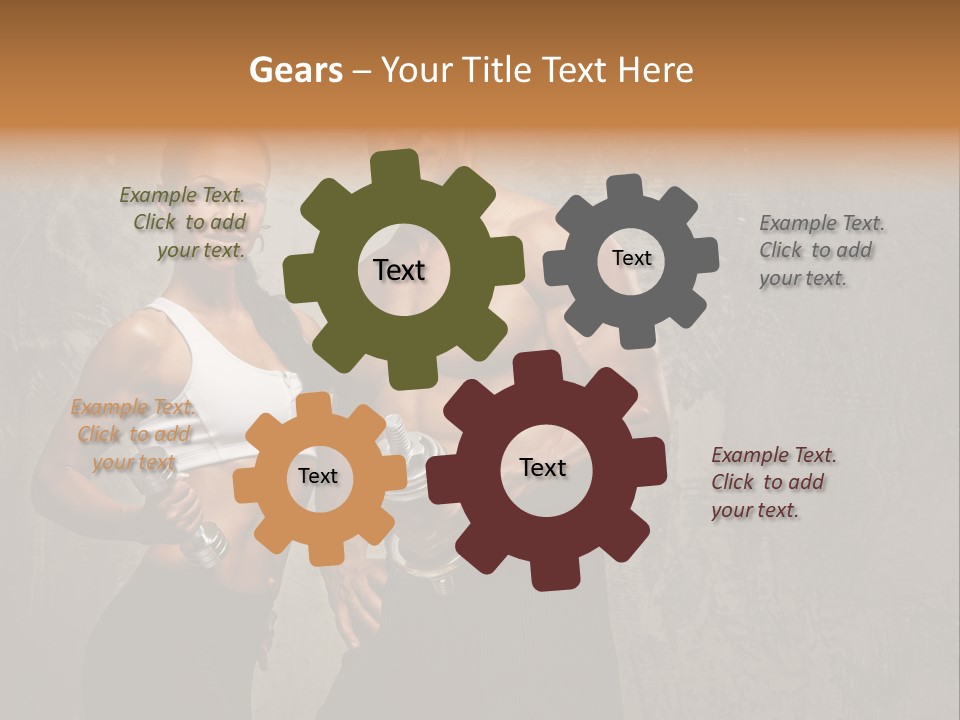 Fitness Male Couple PowerPoint Template