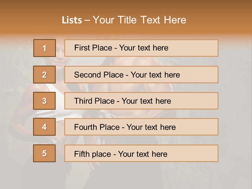 Fitness Male Couple PowerPoint Template