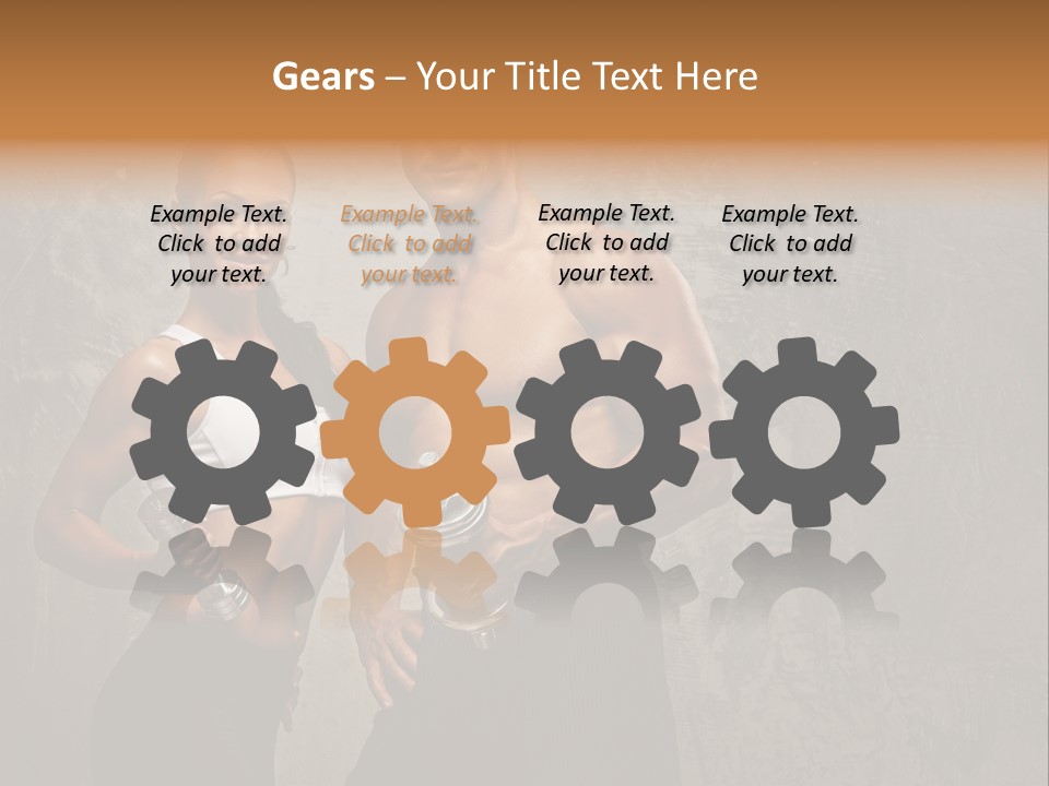 Fitness Male Couple PowerPoint Template