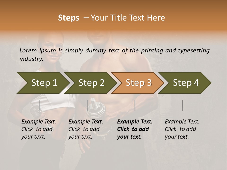Fitness Male Couple PowerPoint Template