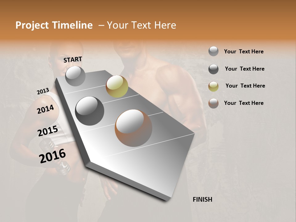 Fitness Male Couple PowerPoint Template