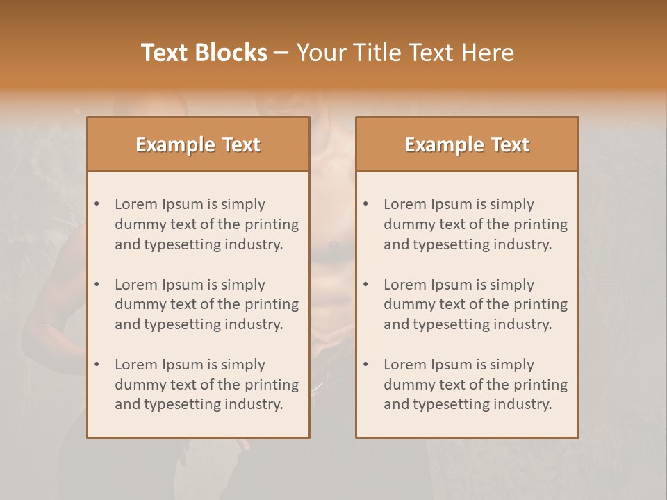 Fitness Male Couple PowerPoint Template