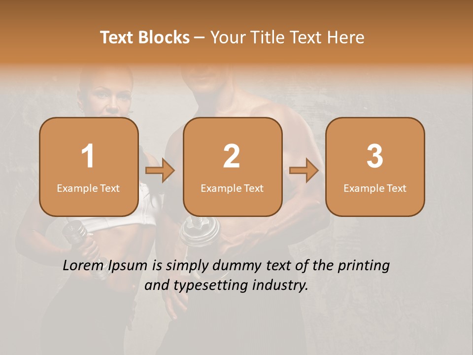 Fitness Male Couple PowerPoint Template