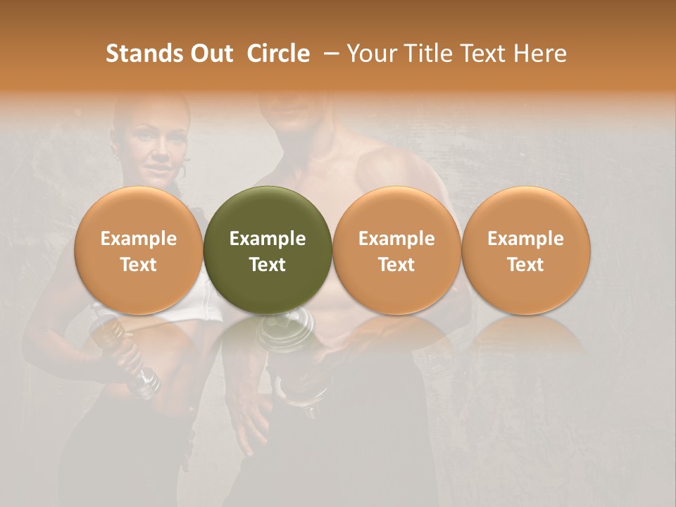 Fitness Male Couple PowerPoint Template