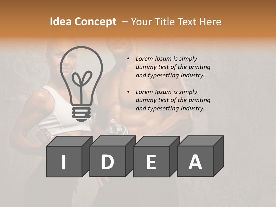 Fitness Male Couple PowerPoint Template