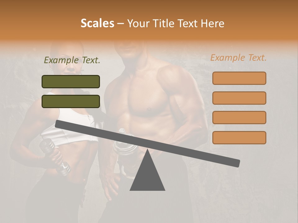 Fitness Male Couple PowerPoint Template