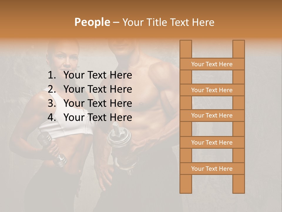 Fitness Male Couple PowerPoint Template