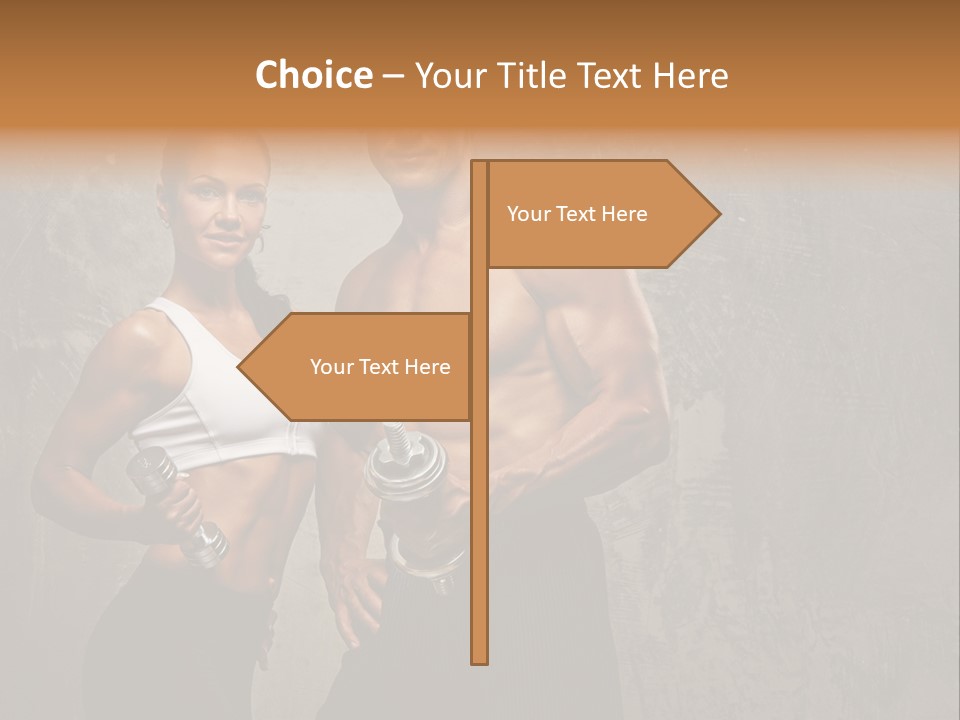 Fitness Male Couple PowerPoint Template