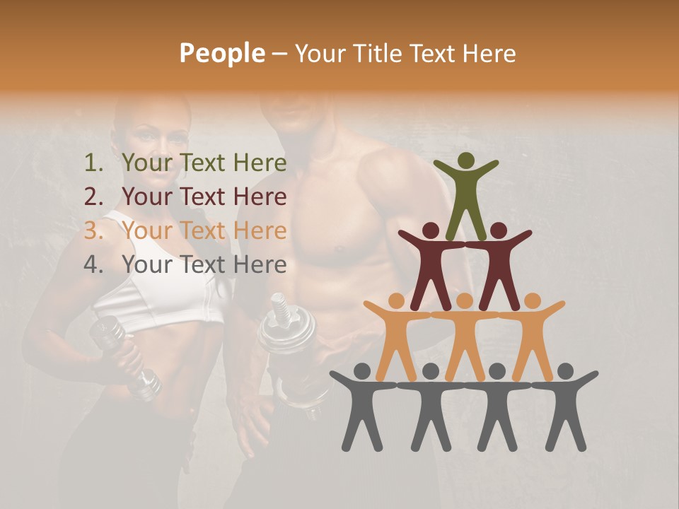 Fitness Male Couple PowerPoint Template