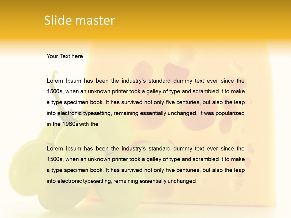 Breakfast Fresh Edam PowerPoint Template