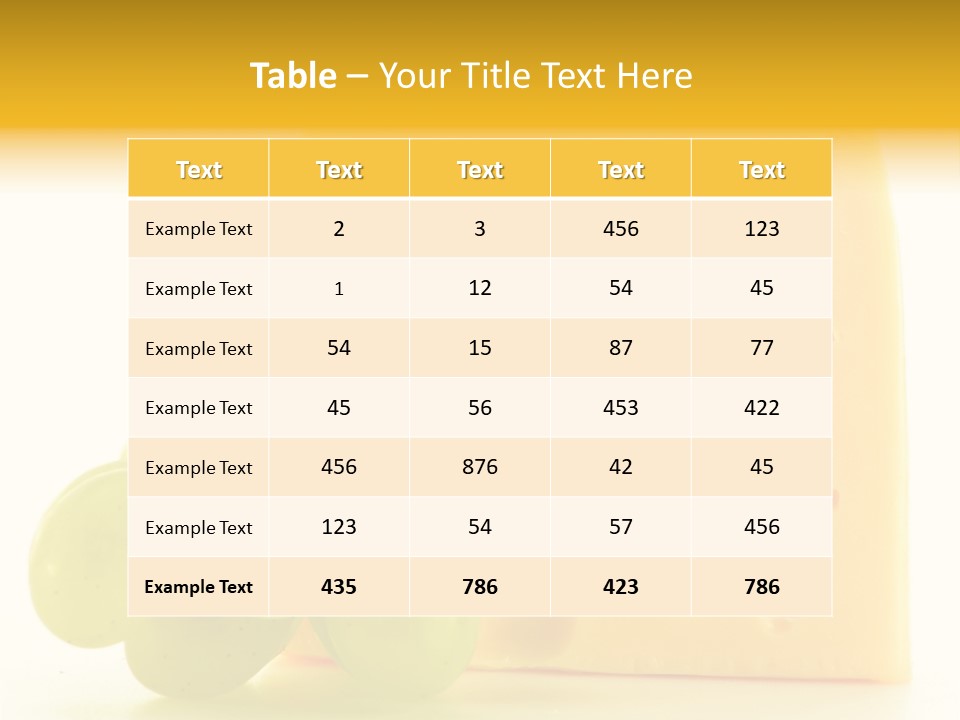 Breakfast Fresh Edam PowerPoint Template