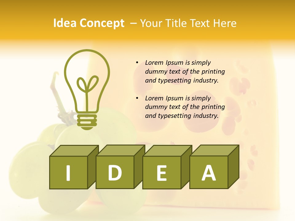 Breakfast Fresh Edam PowerPoint Template