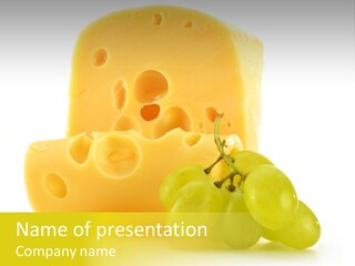 White Slice Appetizer PowerPoint Template