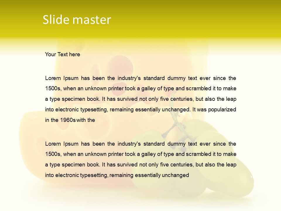White Slice Appetizer PowerPoint Template