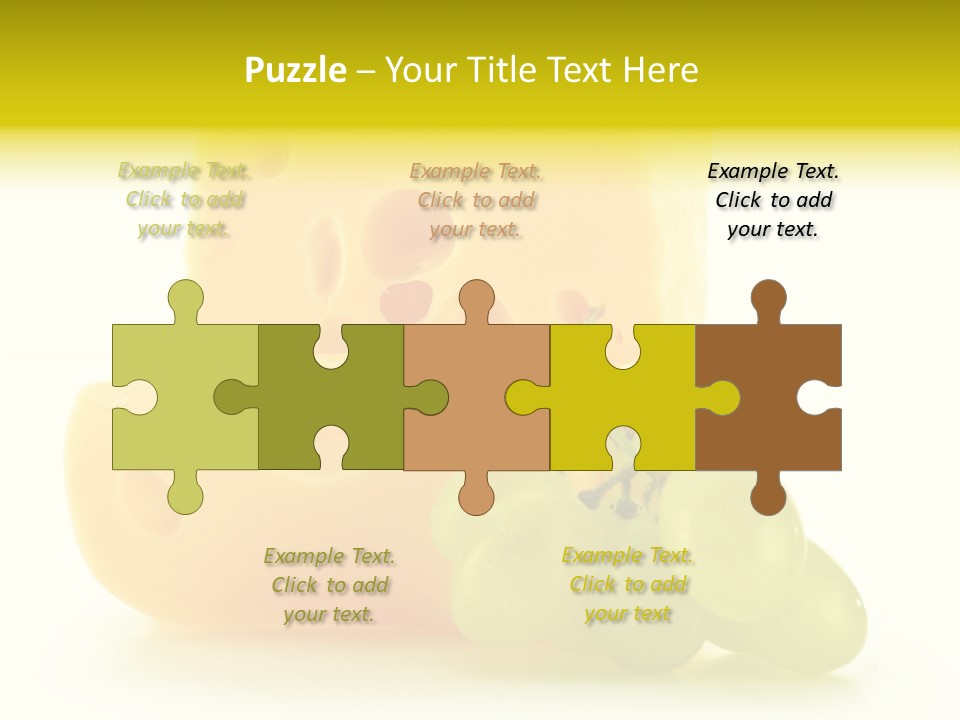 White Slice Appetizer PowerPoint Template